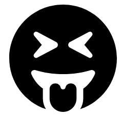 Black circle with a white face inside