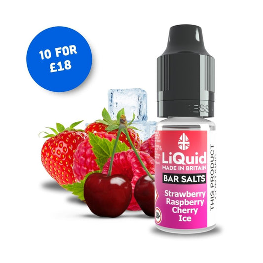 
Strawberry Cherry Raspberry Ice Vape Juice Bar Salt