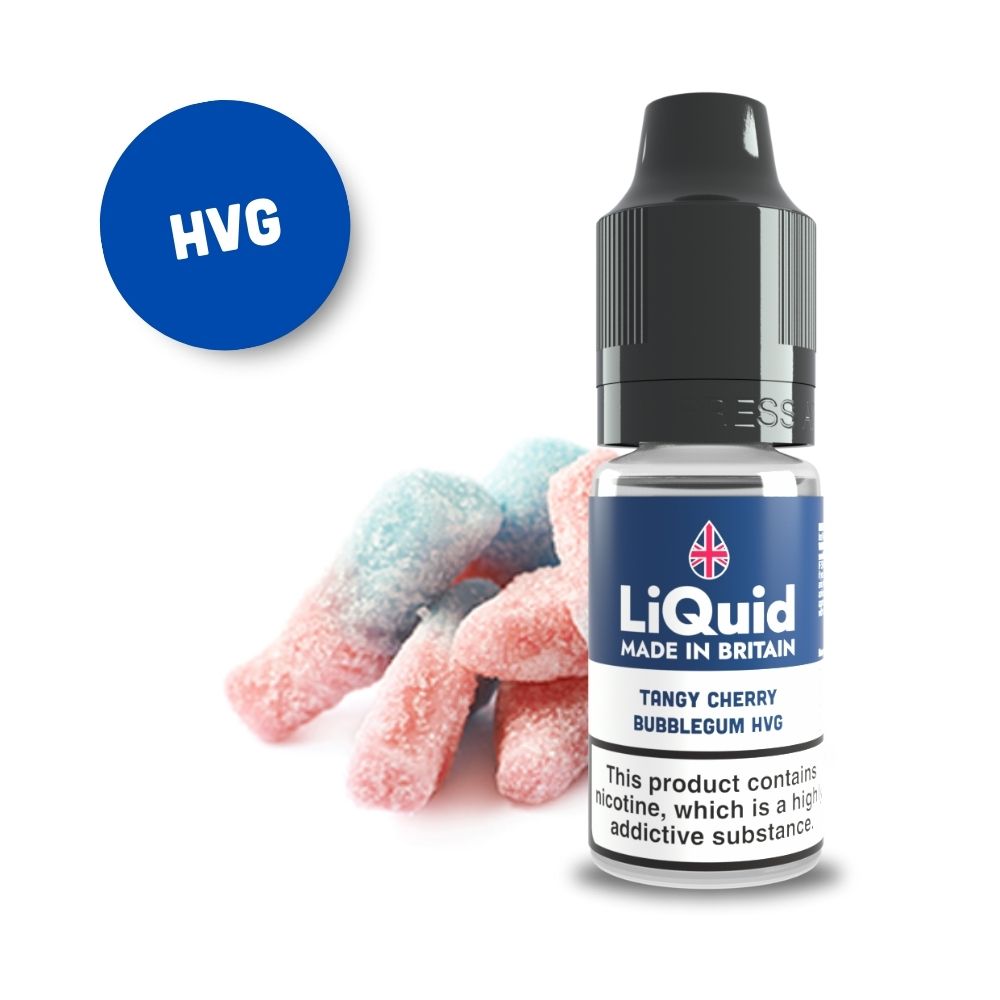 Tangy Cherry Bubblegum HVG UK Made Cheap £1 Vape Juice E-liquid