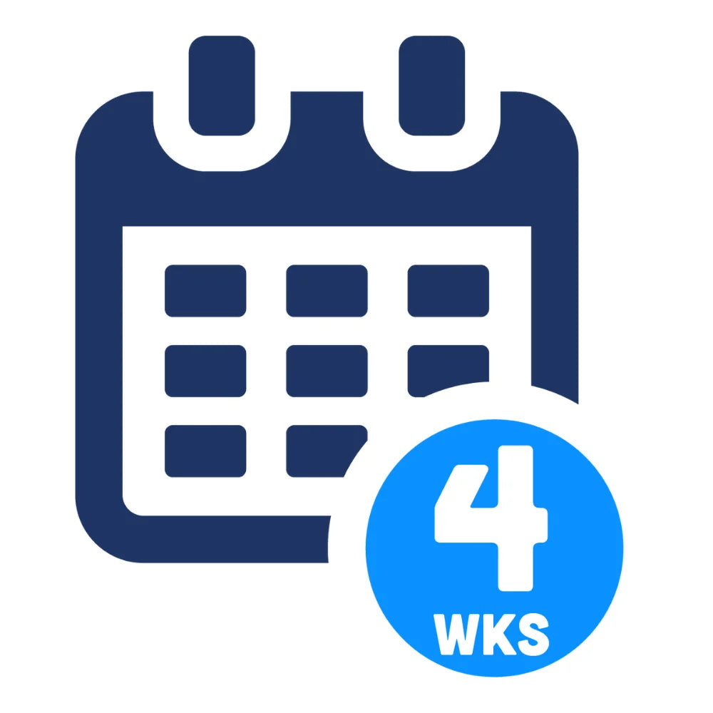 Calendar icon marked 4 weeks