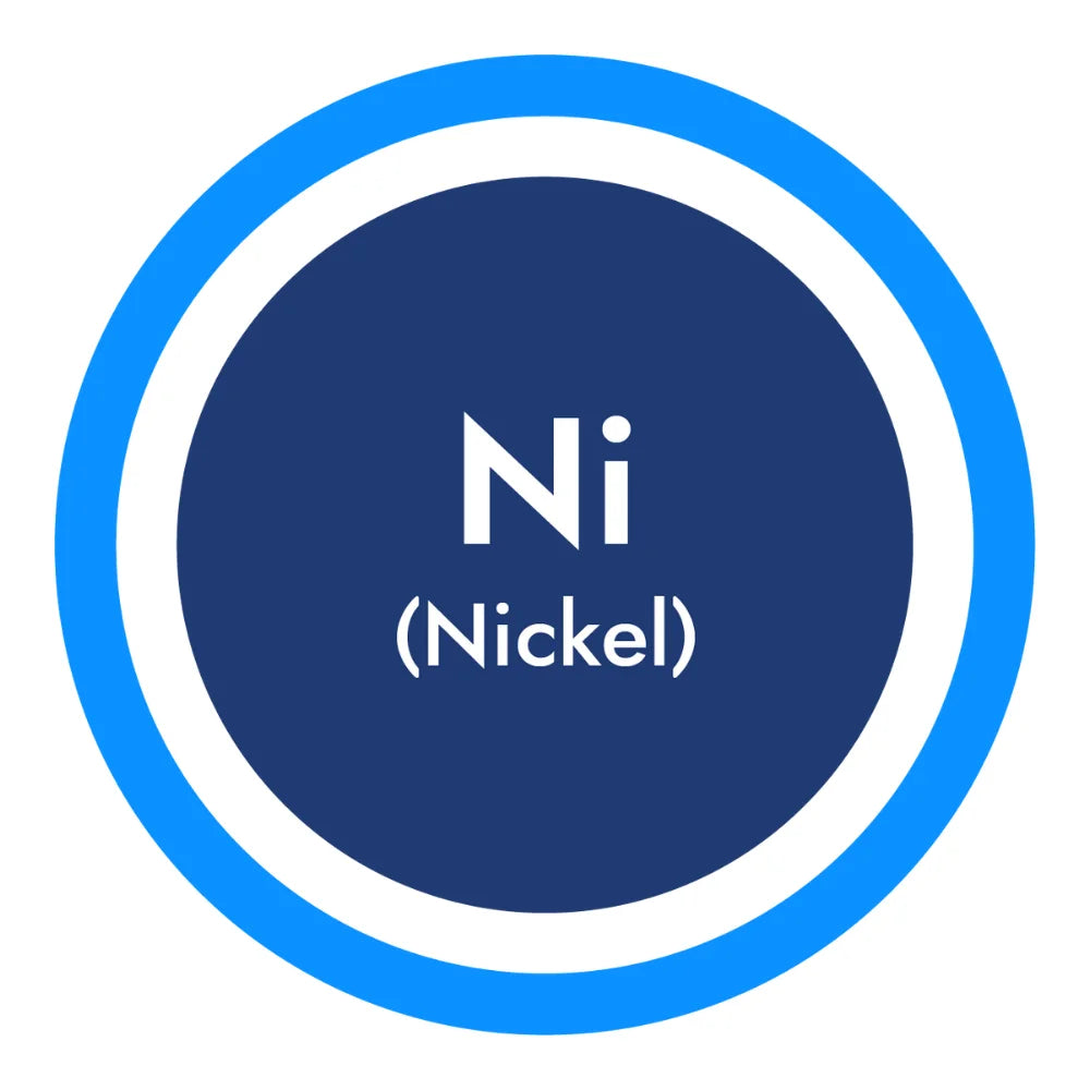 Ni Nickel element blue icon 