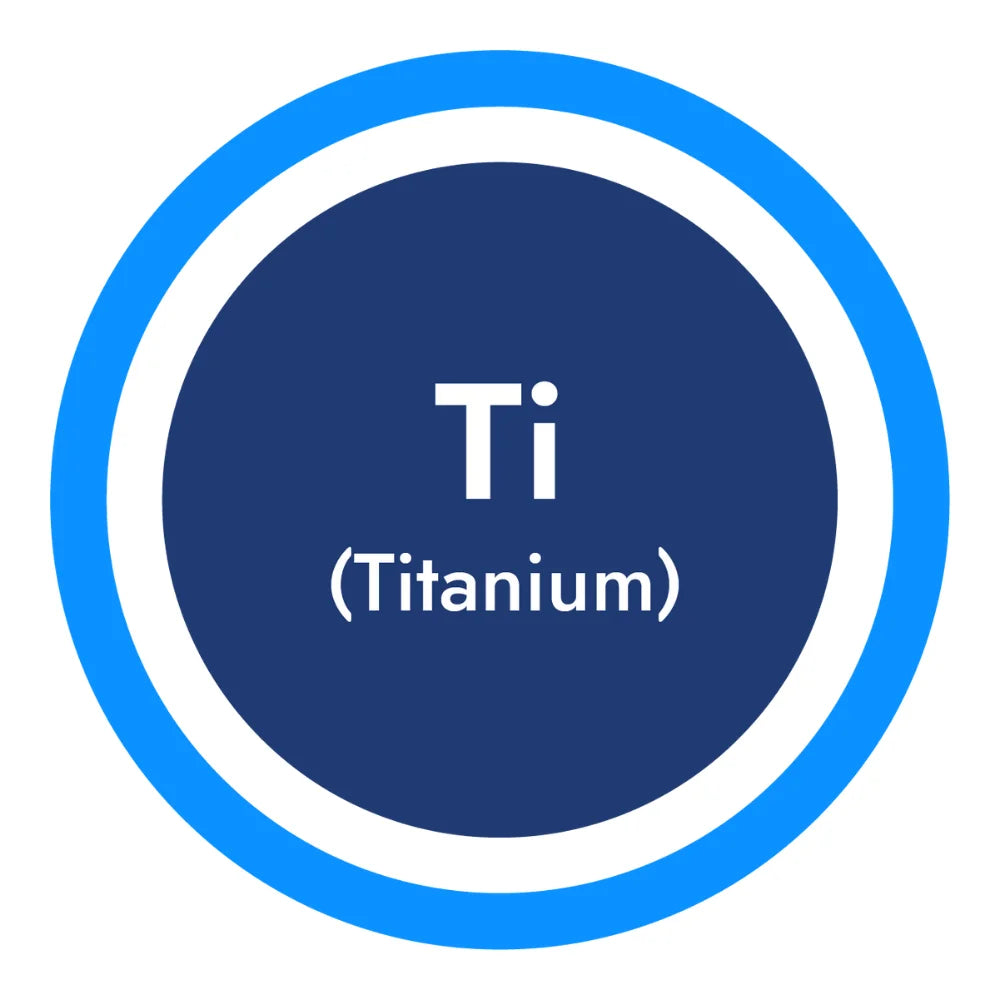 Ti Titanium element blue icon 