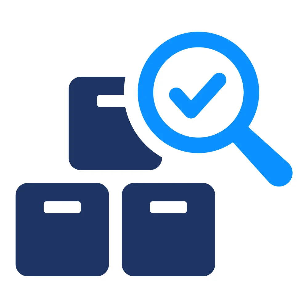 icon representing classification and quality/safety checks
