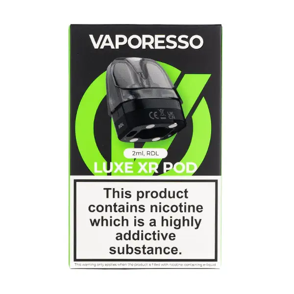 Vaporesso Luxe XR RDL Restricted Direct Direct To Lung Replacement Pods for Vaporesso Luxe XR Devices One Pound E-Liquid UK