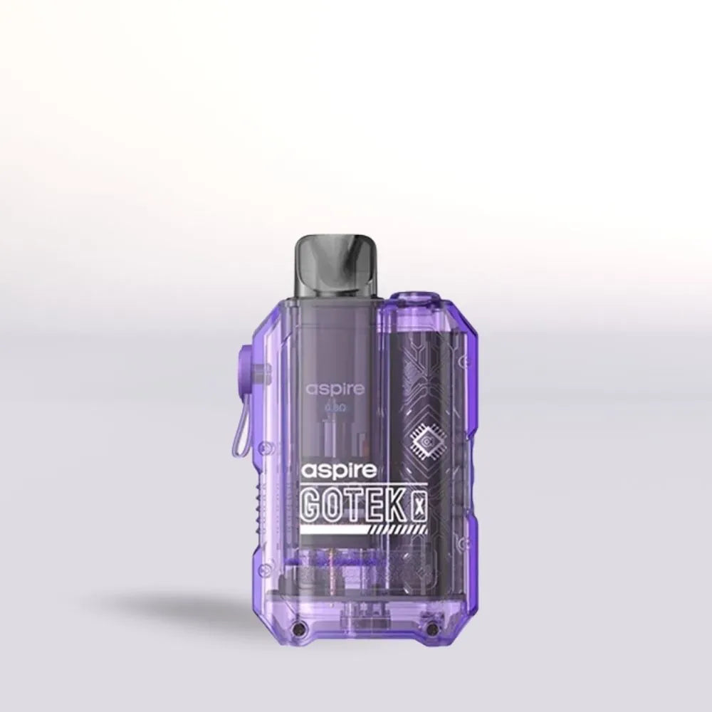 Aspire Gotek X Violet vape device with 'aspire' branding on a light gray background