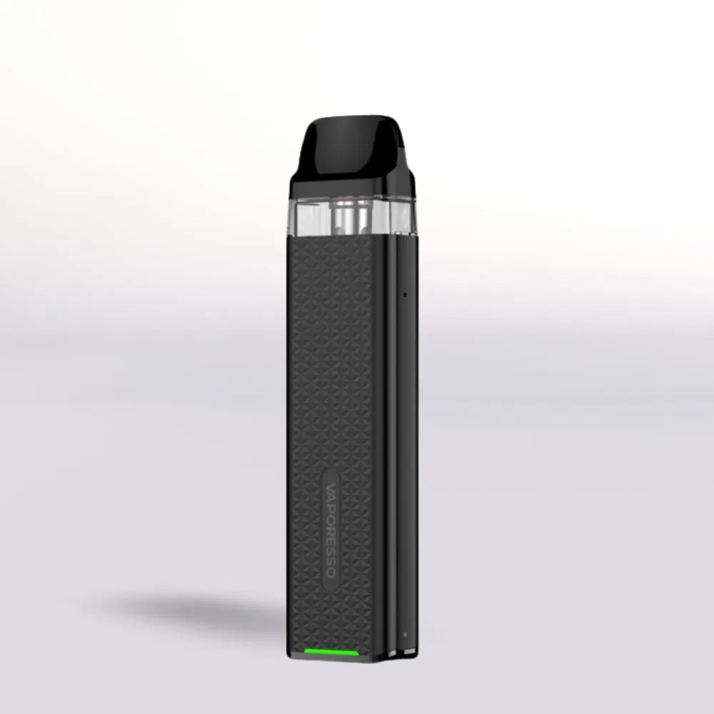 Vaporesso Xros 3 Mini Black vape device on a light gray background