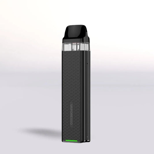 
Vaporesso Xros 3 Mini Black vape device on a light gray background