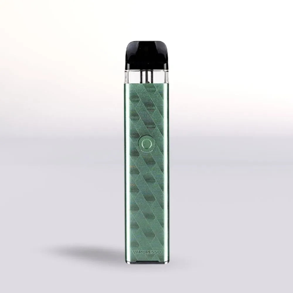 
Fresh Green Vaporesso Xros 3 vape device on a light gray background