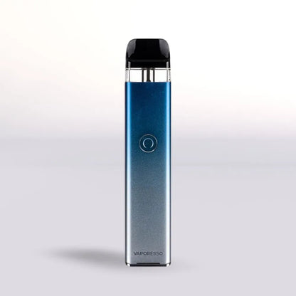 
Sky Blue Vaporesso Xros 3 vape device on a light gray background