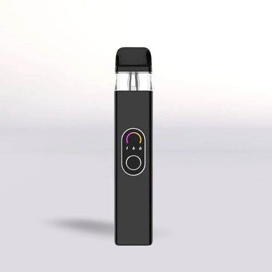 
Black Vaporesso Xros 4 Vape device with a clear top section 
