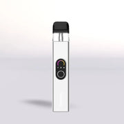 Vaporesso Xros 4 Silver Vape device with black top and button on a light gray background