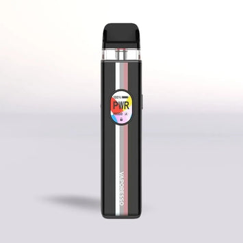 Vaporesso Xros 5 Vape device with a digital display on a light gray background