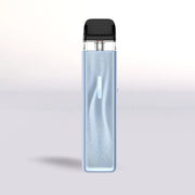 Sky Blue Vaporesso Xros 5 Mini Vape device with a black top and blue body on a light gray background