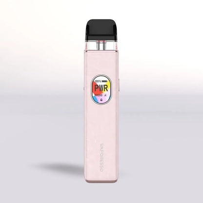 
Pink Vaporesso Xros 5 electronic device on a white background