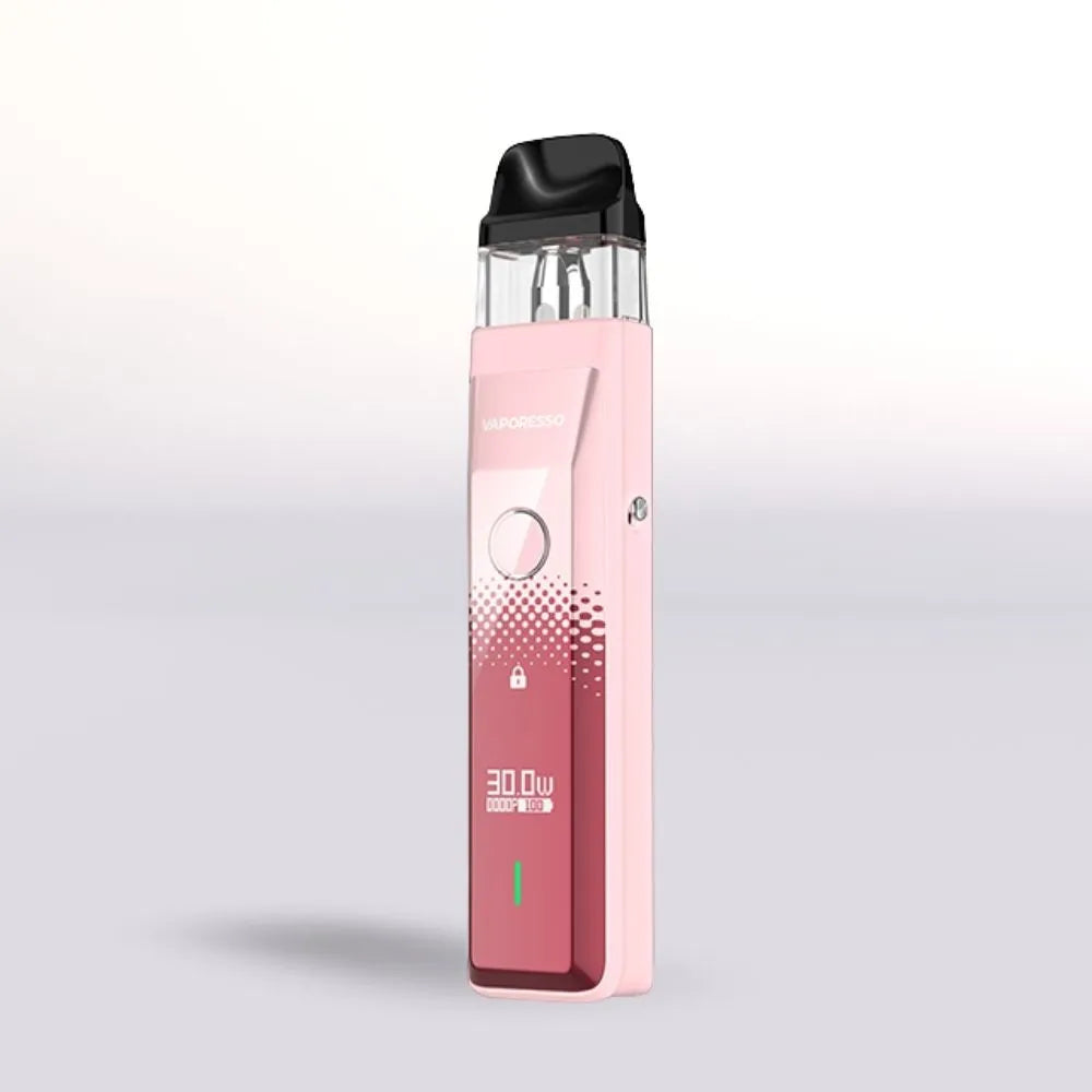 Vaporesso Xros Pro Pink Vape device with a black top on a light gray background