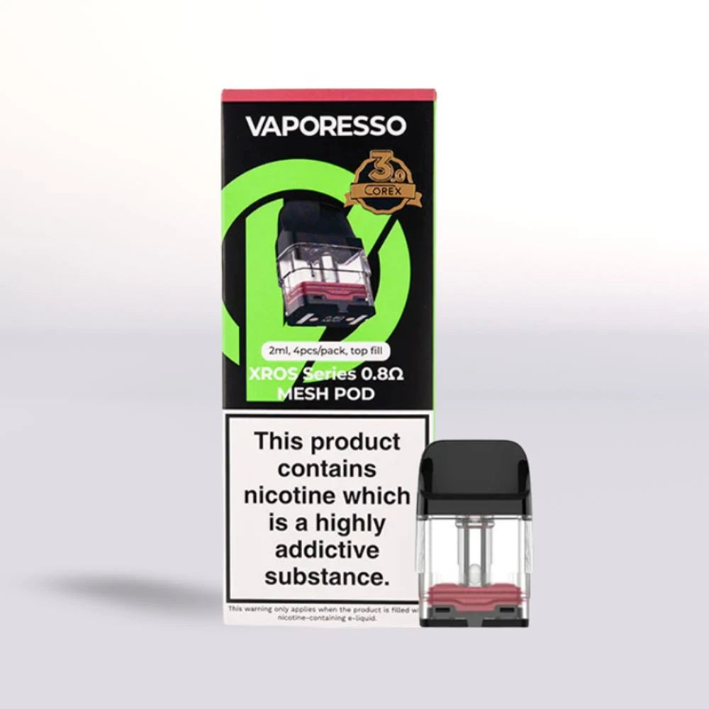 XROS Series Vape Pods | Pack of 4 | Only 9.99 | Vaporesso XROS Series Vape Pods | Pack of 4 | Only 9.99 | Vaporesso