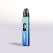 Blue VooPoo Argus G3 Vape vape device with digital display on a light gray background