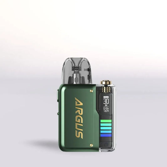 
VooPoo Argus P2 Emerald Green ARGUS vaping device on a light gray background