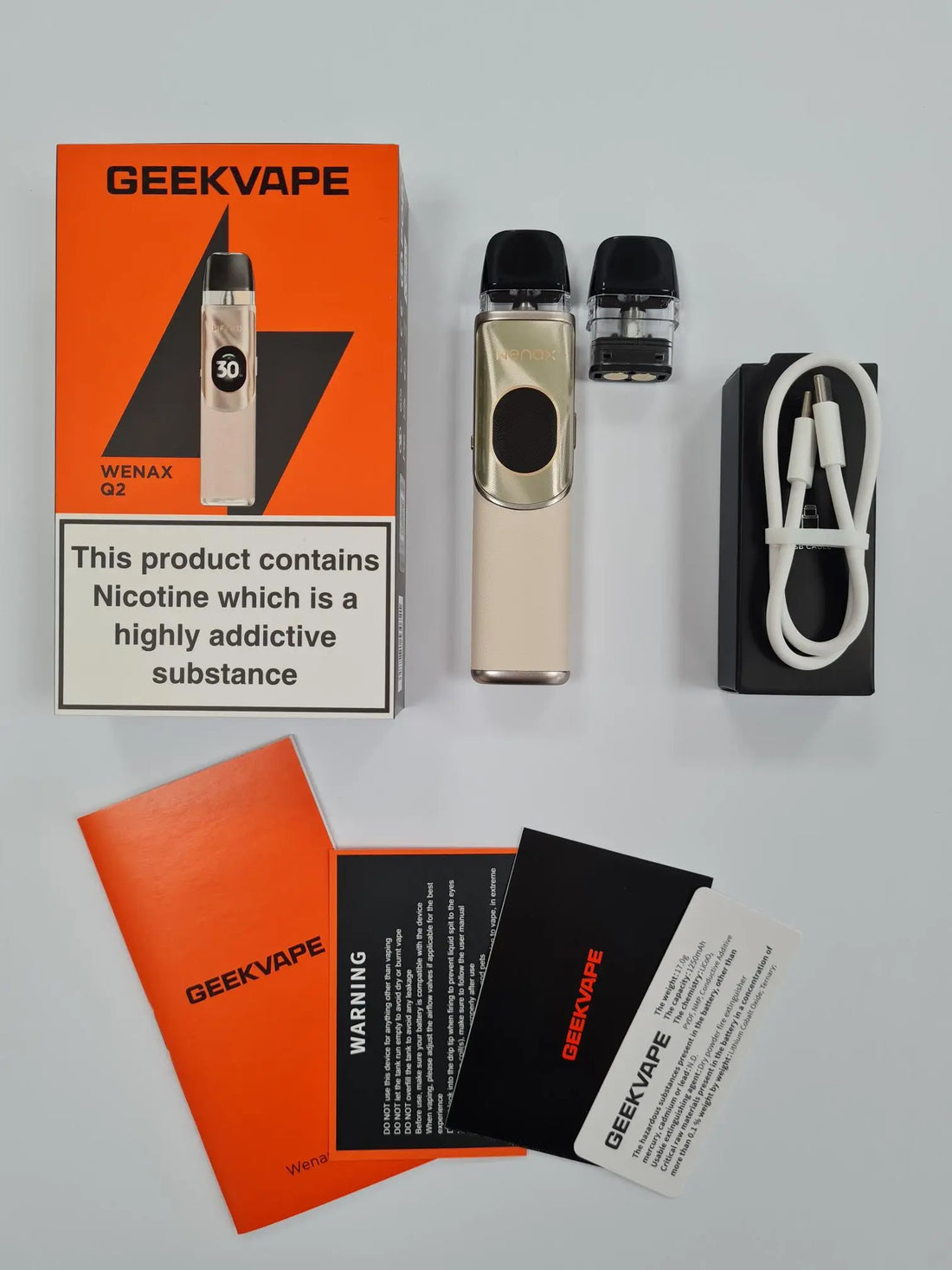 GeekVape Wenax Q2 box contents