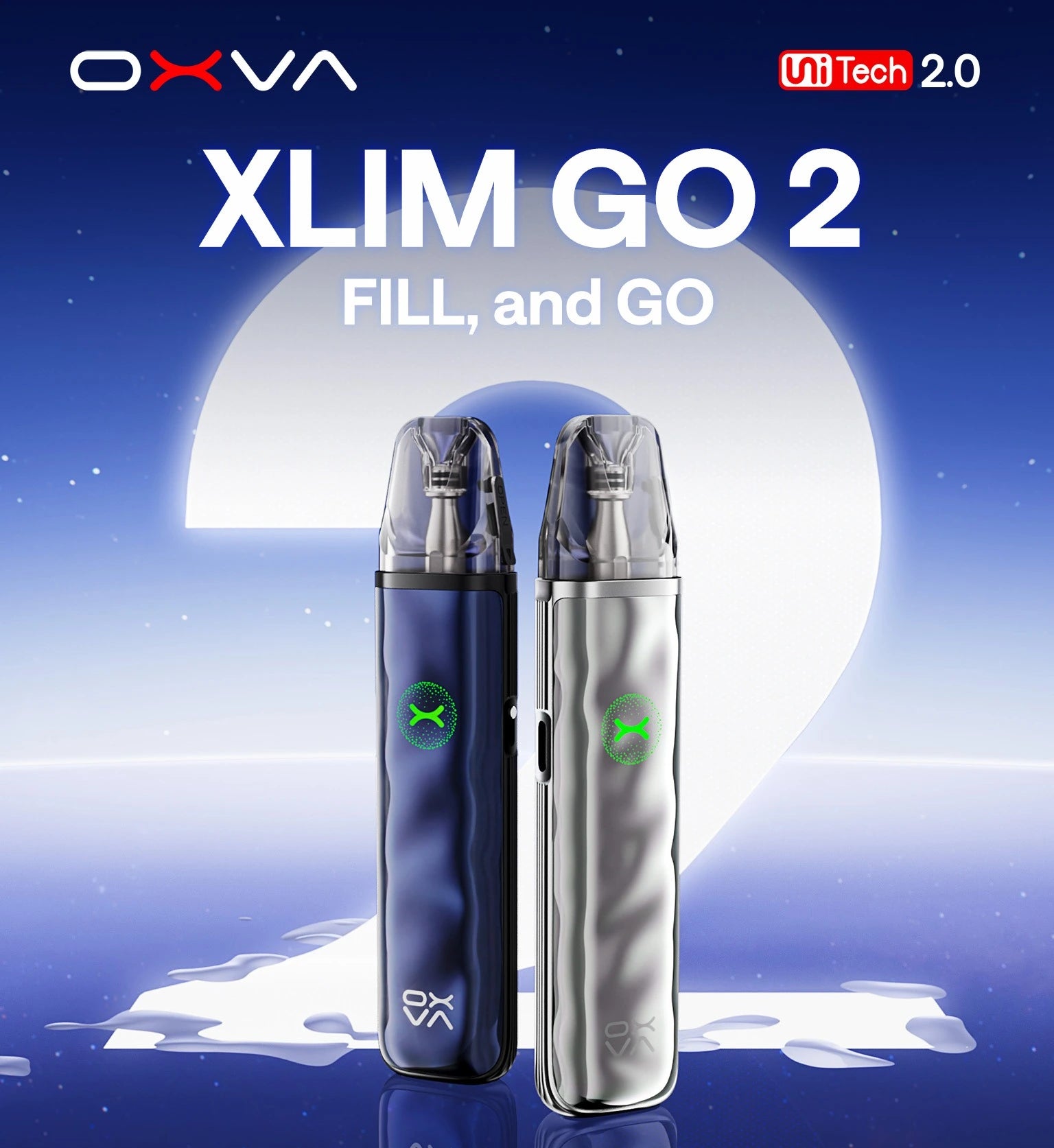 Xlim Go 2 device on moonlit background