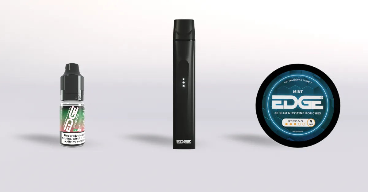 EDGE Vaping Product Range Showcase - E-Liquid, Vape Kit and Nicotine Pouches