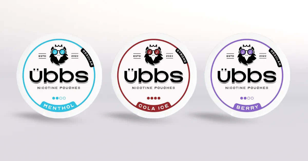 Ubbs Nicotine Pouches in Menthol, Cola Ice and Berry