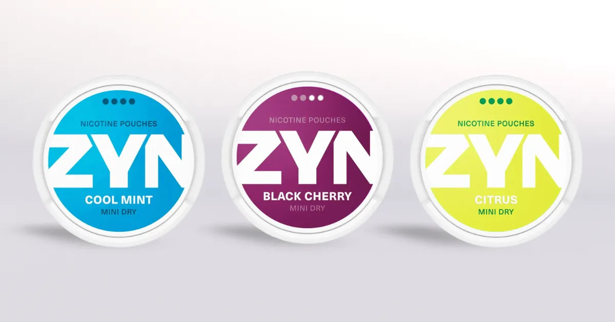 Zyn Nicotine Pouches in Cool Mint, Black Cherry and Citrus