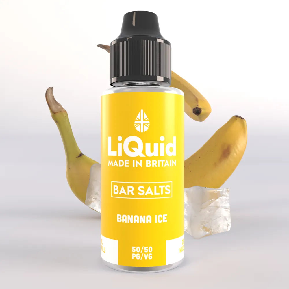 LiQuid Banana Ice Bar Salts Shortfill Vape Juice 100ml