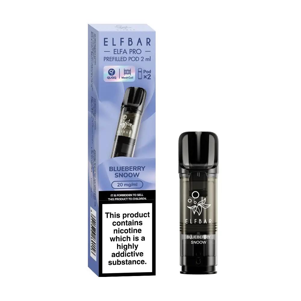Packet of 2 Blueberry Snoow Elfa Pro Prefilled Pods by Elf Bar