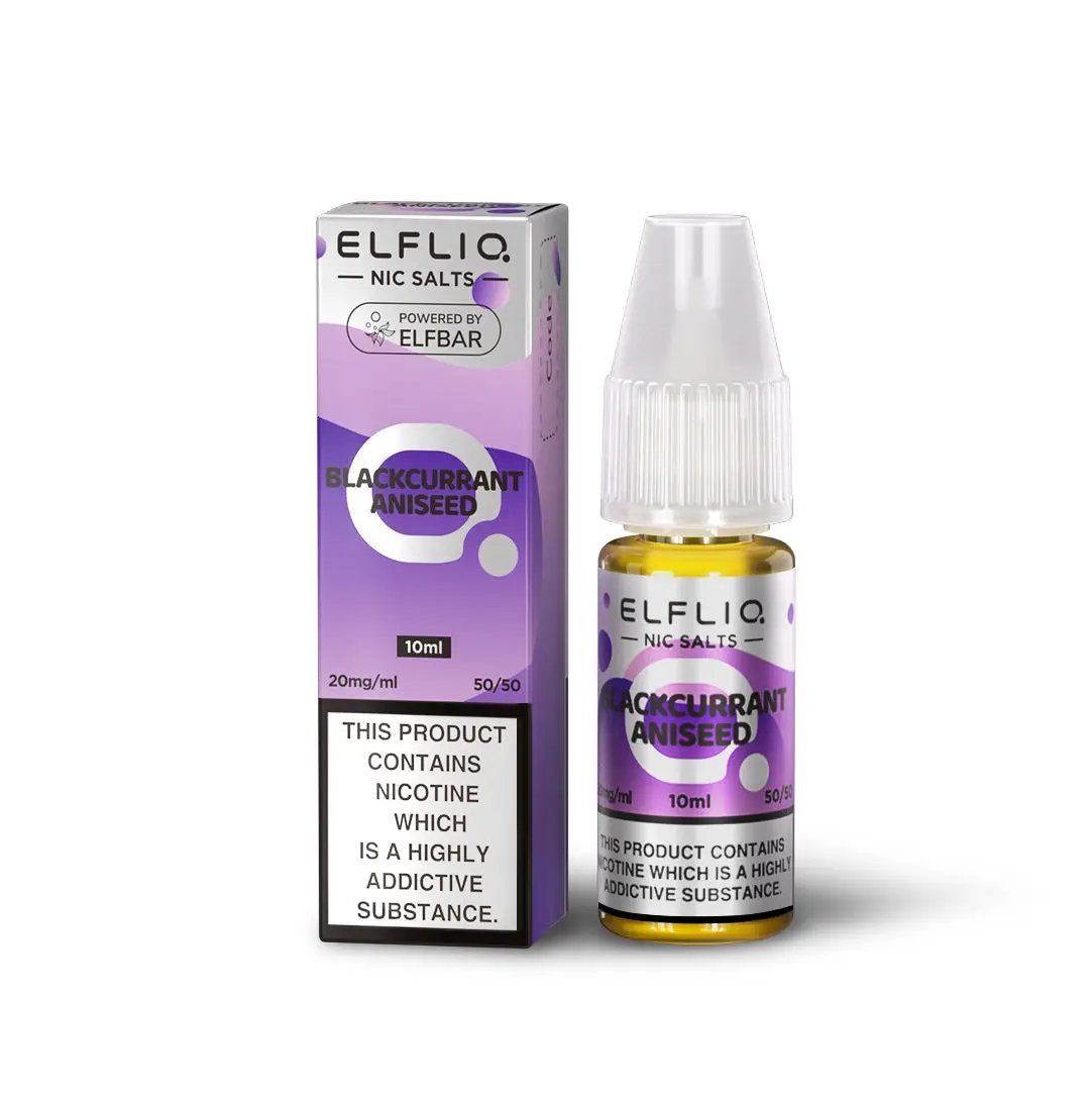 
Elf Bar Elfliq Blackcurrant Aniseed Nic Salt E-Liquid 10ml