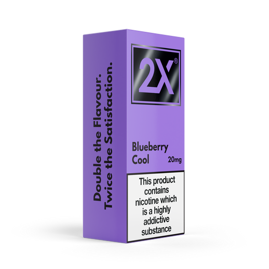 Box of Blueberry Cool - 2X Vape Juice with WholeNic
