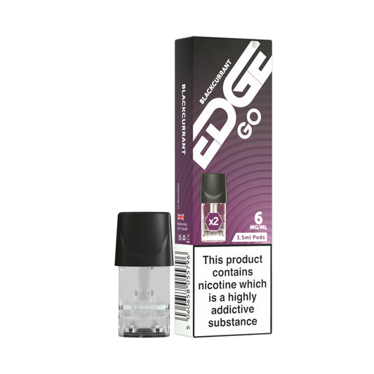 
EDGE GO Disposable Vape Pods - Blackcurrant - Pack of 2