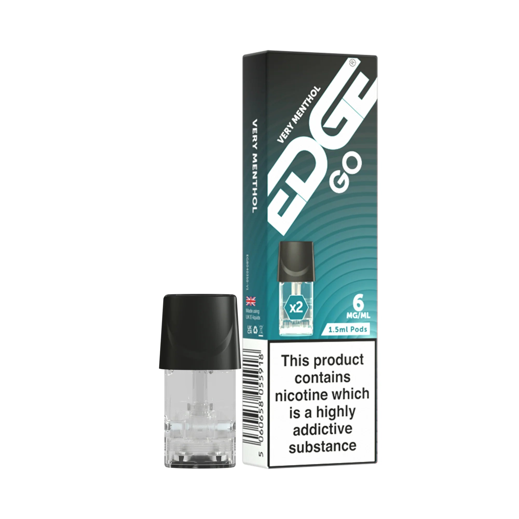 Very Menthol Prefilled Pods | EDGE GO v2 | Pack of 2 | Only 4.00 Very Menthol Prefilled Pods | EDGE GO v2 | Pack of 2 | Only 4.00