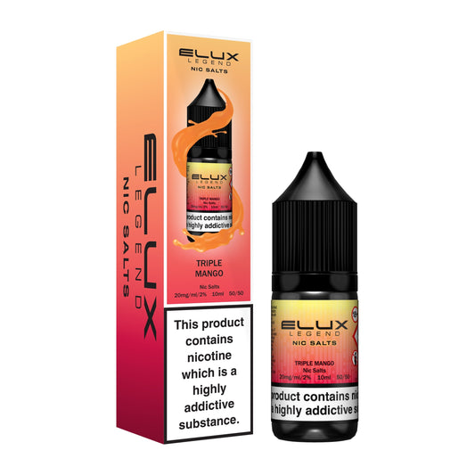 
Bottle of Triple Mango Nic Salt E-Liquid by ELUX Legend