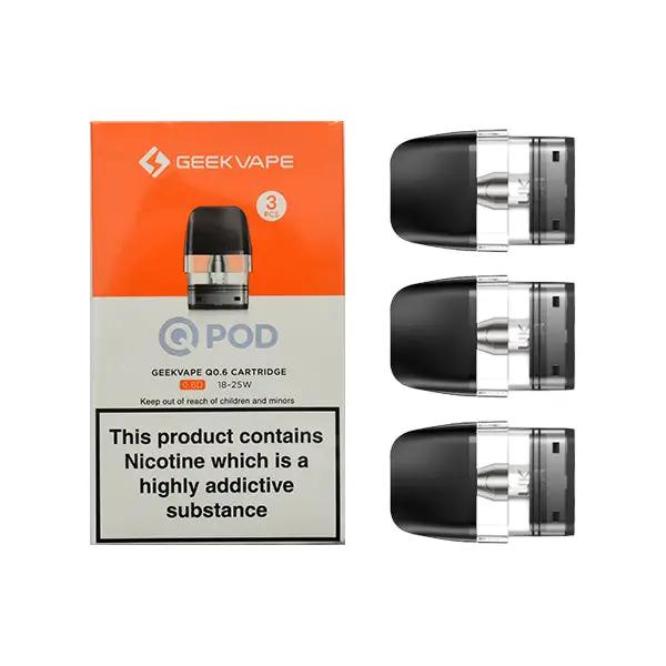 Geek Vape Q Cartridge Pod - 3 pack 0.6 ohm