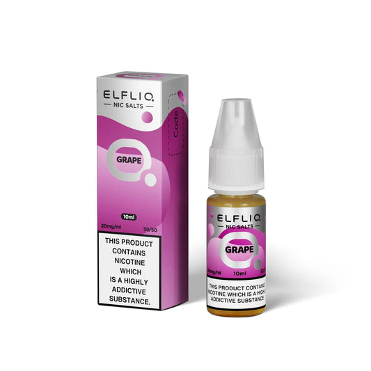 
Elf Bar Elfliq Grape Nic Salt E-Liquid 10ml