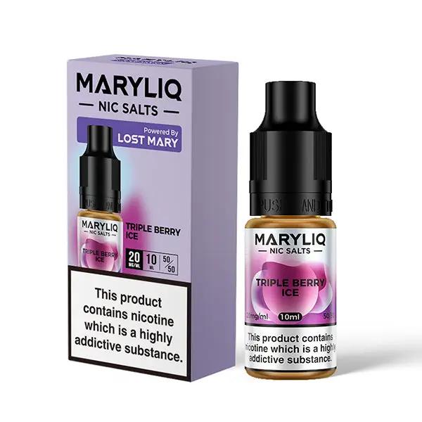Triple Berry Ice Nic Salt E-Liquid in a 10ml bottle