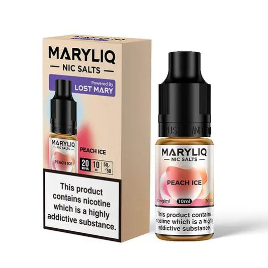 Peach Ice Nic Salt E-Liquid in a 10ml bottle