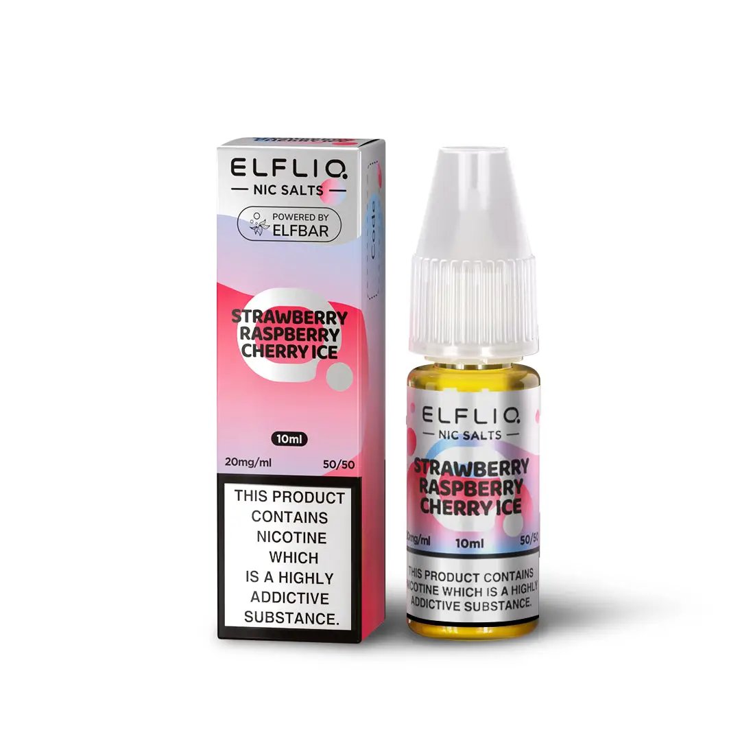 
Elf Bar Elfliq Strawberry Raspberry Cherry Lce Nic Salt E-Liquid 10ml