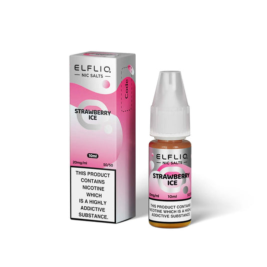 
Elf Bar Elfliq Strawberry Ice Nic Salt E-Liquid 10ml