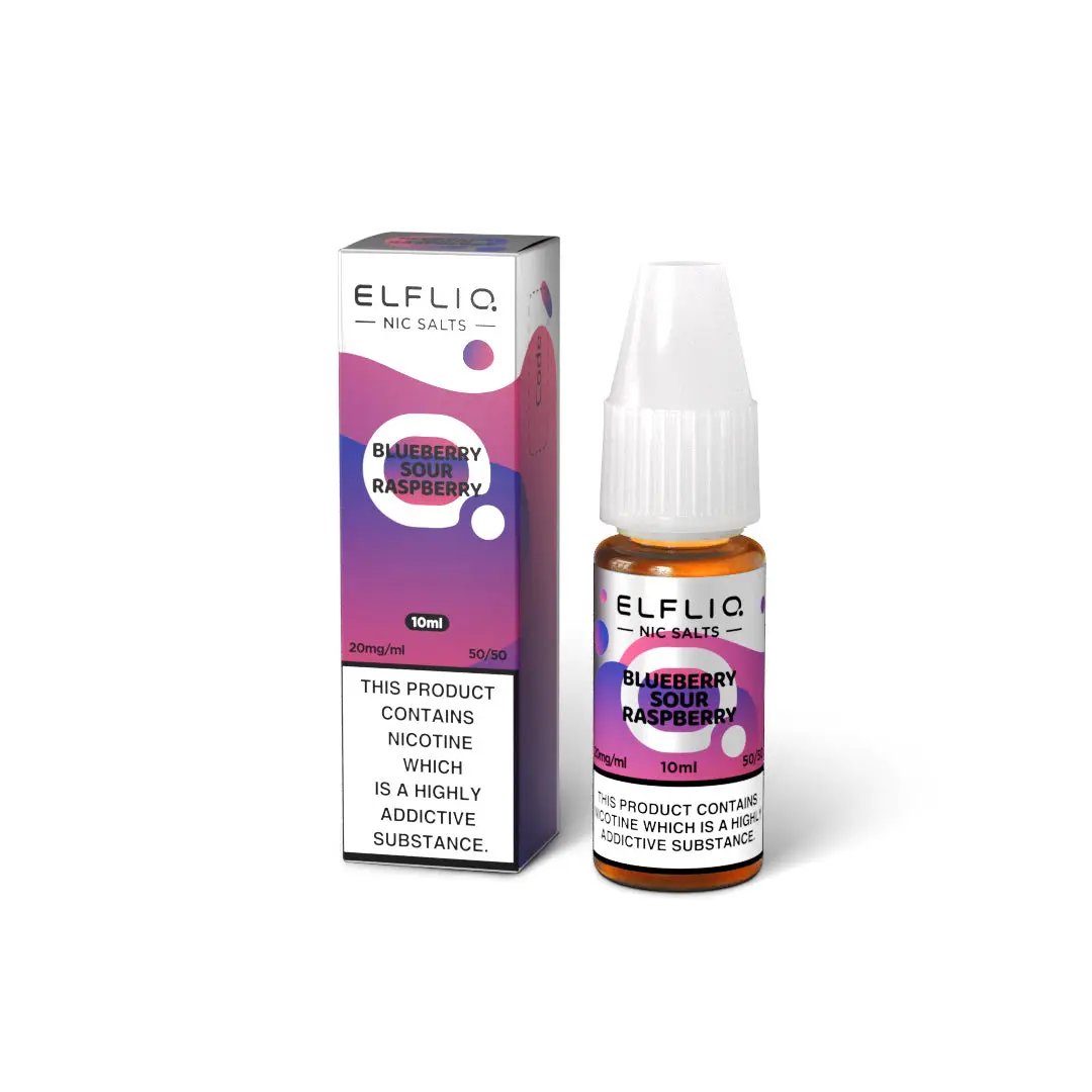 
Elf Bar Elfliq Blueberry Sour Raspberry Nic Salt E-Liquid 10ml