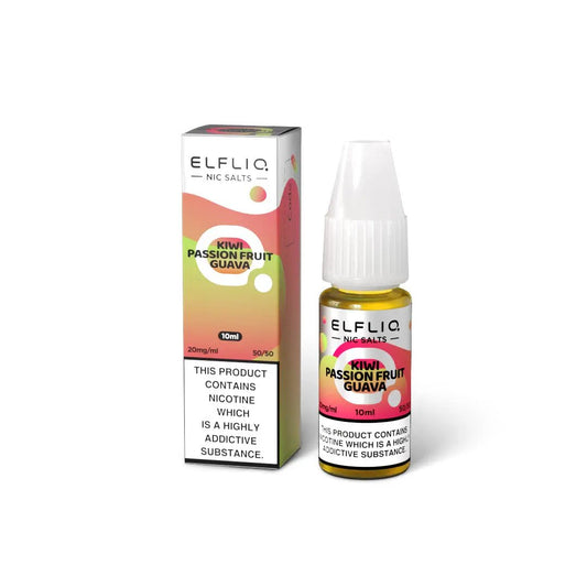 
Elf Bar Elfliq Kiwi Passion Fruit Guava Nic Salt E-Liquid 10ml